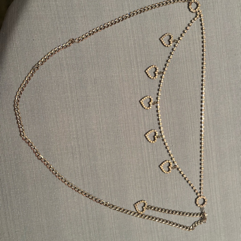 Gold Heart Chain Belt
